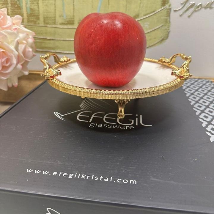 Frame Gold Kulplu Porselen 19 cm Sunumluk 21*24*8