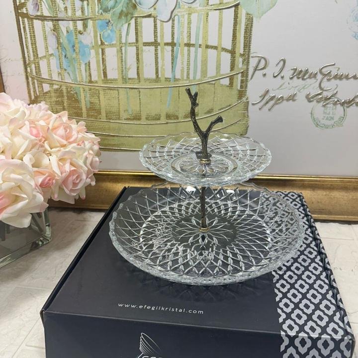 Hanedan Antik 2 Katlı Sunumluk 29*29*25