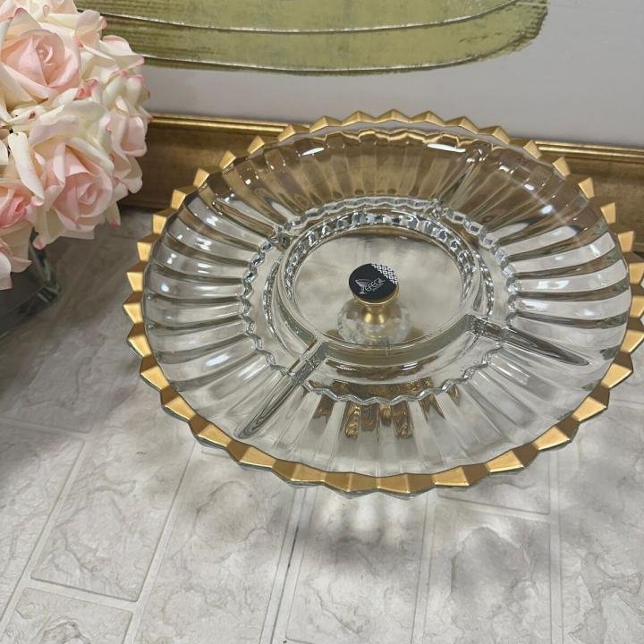 Valera Gold Yaldızlı Dik Bölmeli 29 cm Sunumluk 29*29*16