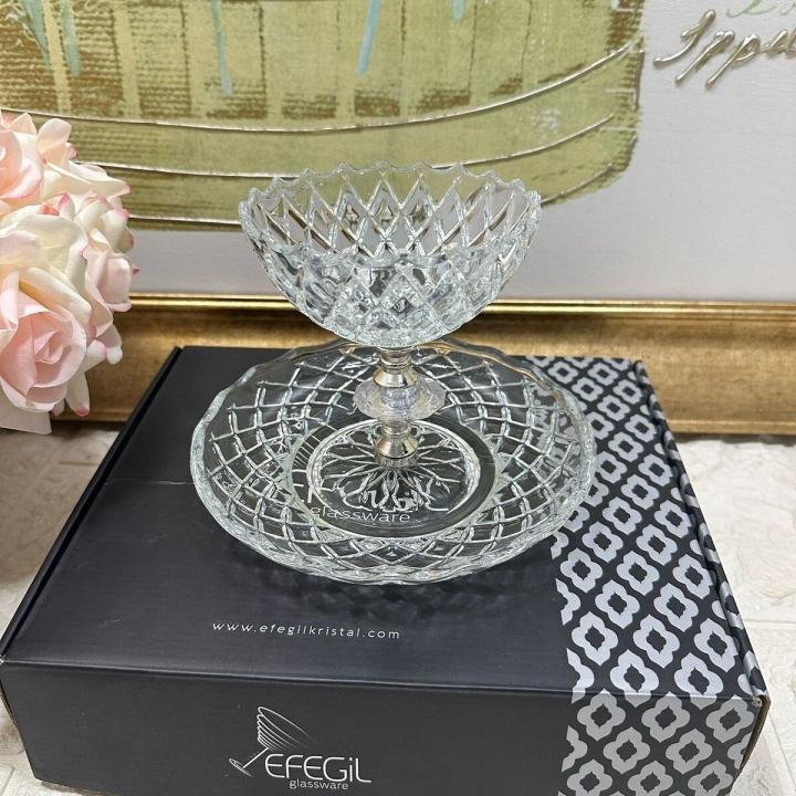 Hanedan Gümüş Katlı Çerezlik 18*18*14