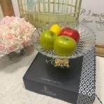 Hanedan Altın Ayaklı Salata Cam Kasesi 29*29*18