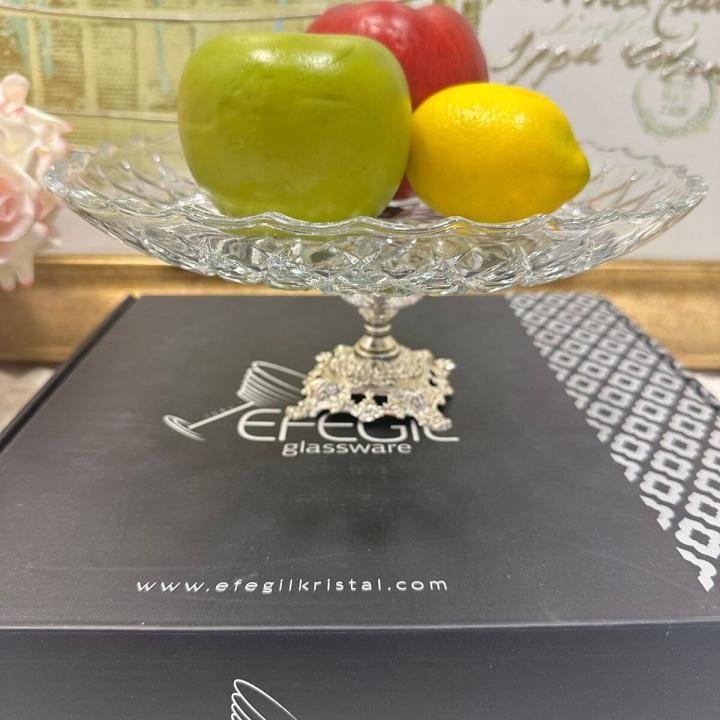 Hanedan Gümüş 29 cm Ayaklı Sunumlık 29*29*13