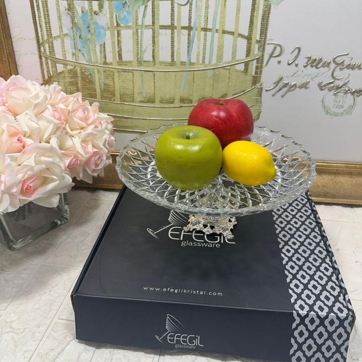 Hanedan Gümüş 29 cm Ayaklı Sunumlık 29*29*13