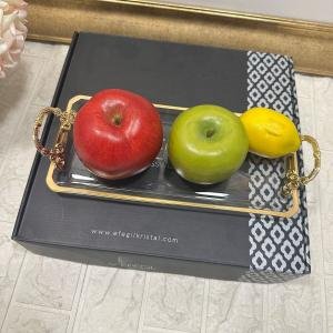 Glamour Gold 30 cm Cam Kulplu Sunumluk 14*36*4