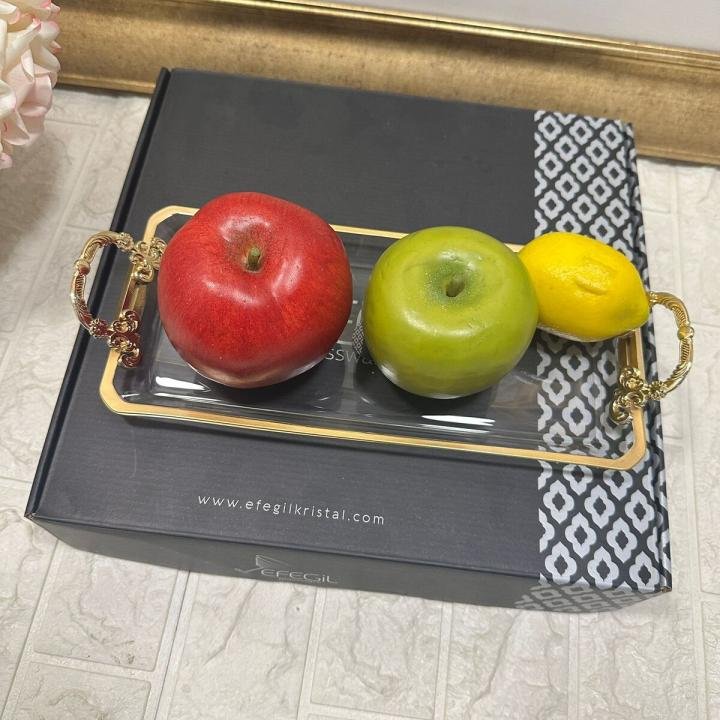 Glamour Gold 30 cm Cam Kulplu Sunumluk 14*36*4