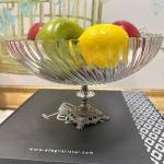 Antik Kristal Gold Cam Ayaklı Salata Kasesi 29*29*19