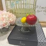 Antik Kristal Gold Cam Kare Ayaklı Sunumluk 25*25*15