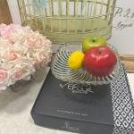 Antik Kristal Gold Cam Kare Ayaklı Sunumluk 25*25*15