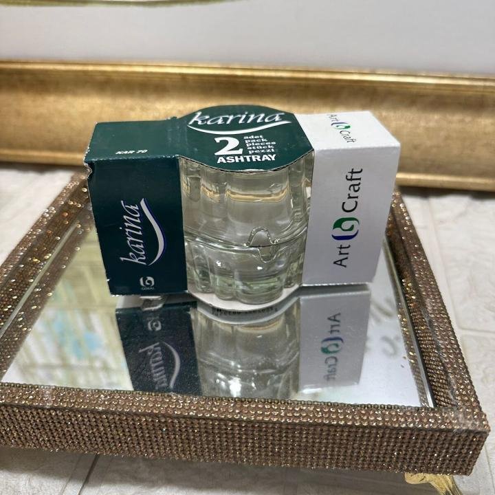 Delist Karina 2 Li Kare Küçük Boy Cam Küllük