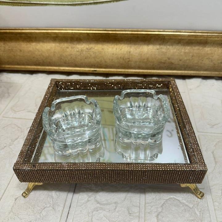 Delist Karina 2 Li Kare Küçük Boy Cam Küllük