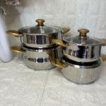 7 Parça Çelik Tencere Takımı