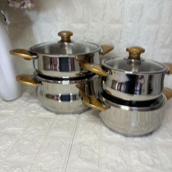 7 Parça Çelik Tencere Takımı