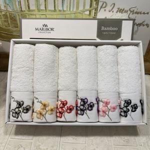 Lazer Kesim Nakışlı Bambu Havlu 6 Ad. (50X90)