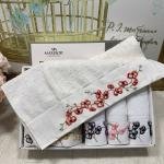 Lazer Kesim Nakışlı Bambu Havlu 6 Ad. (50X90)