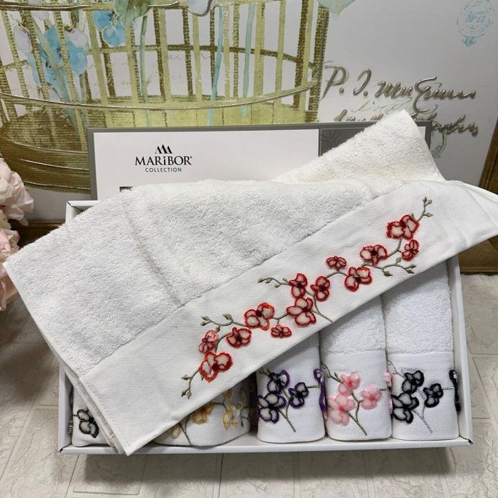 Lazer Kesim Nakışlı Bambu Havlu 6 Ad. (50X90)