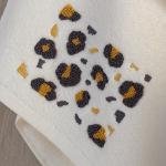 LEOPAR - %70 Bambu / %30 Pamuk Nakışlı El Havlusu - 6'lı Set 50x90