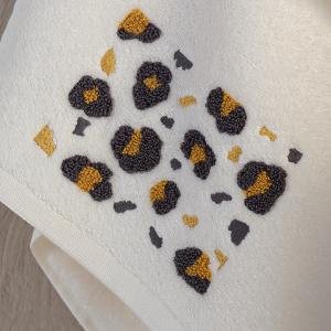 LEOPAR - %70 Bambu / %30 Pamuk Nakışlı El Havlusu - 6'lı Set 50x90