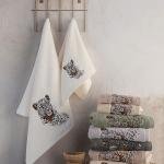 ÇİTA - %70 Bambu / %30 Pamuk Nakışlı El Havlusu - 6'lı Set 50x90