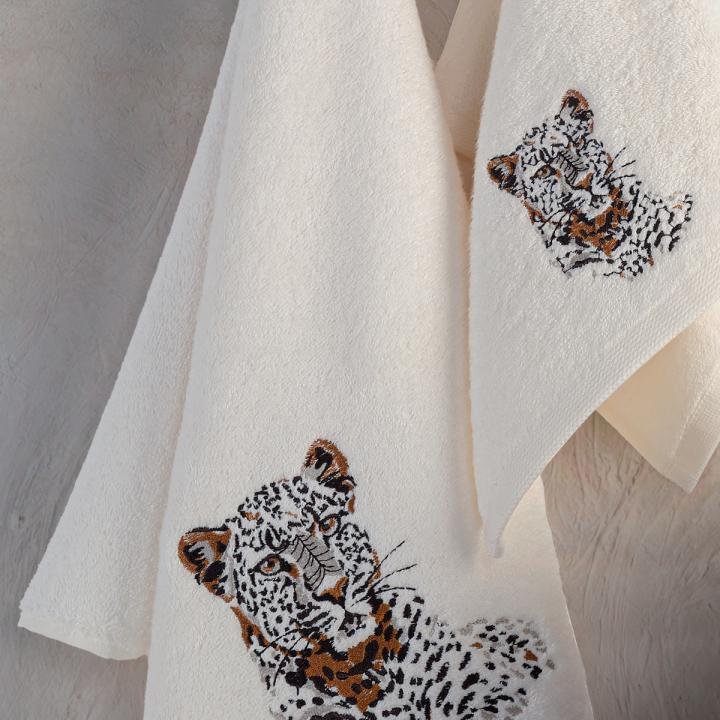 ÇİTA - %70 Bambu / %30 Pamuk Nakışlı El Havlusu - 6'lı Set 50x90