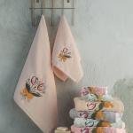 TULIPA - %70 Bambu / %30 Pamuk Nakışlı El Havlusu - 6'lı Set 50x90