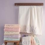 SILVANA - %70 Bambu / %30 Pamuk Nakışlı El Havlusu - 6'lı Set 50x90
