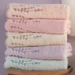 SILVANA - %70 Bambu / %30 Pamuk Nakışlı El Havlusu - 6'lı Set 50x90