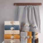 NORRIS - %70 Bambu / %30 Pamuk Nakışlı El Havlusu - 6'lı Set 50x90