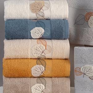 NORRIS - %70 Bambu / %30 Pamuk Nakışlı El Havlusu - 6'lı Set 50x90