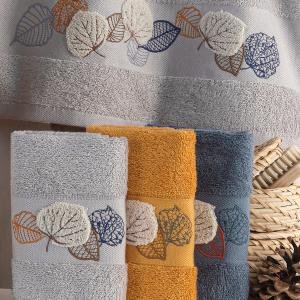 NORRIS - %70 Bambu / %30 Pamuk Nakışlı El Havlusu - 6'lı Set 50x90