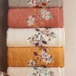 ESTEL - %70 Bambu / %30 Pamuk Nakışlı El Havlusu - 6'lı Set 50x90