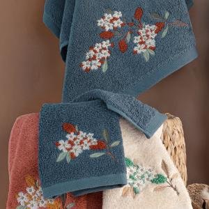 ESTEL - %70 Bambu / %30 Pamuk Nakışlı El Havlusu - 6'lı Set 50x90