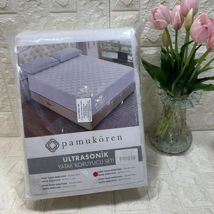 Ultrasonik Yatak Koruyucu Alez Takımı Yastıklı - 160x200
