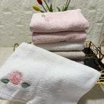 6’lı Havlu Gül Nakışlı 50 X 90 % 100 Pamuk