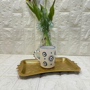 KUPA Mug Nazar Desen El Yapımı Seramik 350 ml