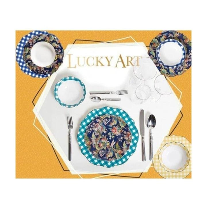 Lyxı002 Elysium 24 Parça 6 Kişilik Bone China Günlük Yemek Takımı