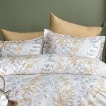 Occale Beige Çift Kişilik %100 Pamuk Saten Nevresim Takımı