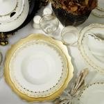 62 Parça Krem Rengi Yemek Takımı