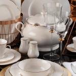 Bone Olympos 12 Kişilik 83 Parça Yemek Takımı Bakır Bnoly83yt120