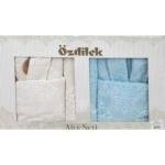 Aile Bornoz Seti Delfino Krem Suyeşili