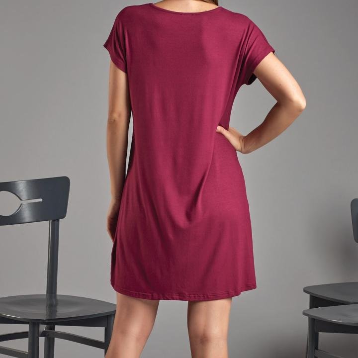Kadın Bordo Bamboo Gecelik