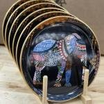 Elephant Siyah 6'lı 21 Cm Pasta Tabağı Seti