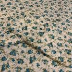 Çift Kişilik Çiçekli Empirme Yatak Ört. Mavi Double 3parça