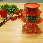 Yuvarlak Saklama Kabı 1 Adet 600 ml 1 Adet 1100 ml 1 Adet 2200 ml