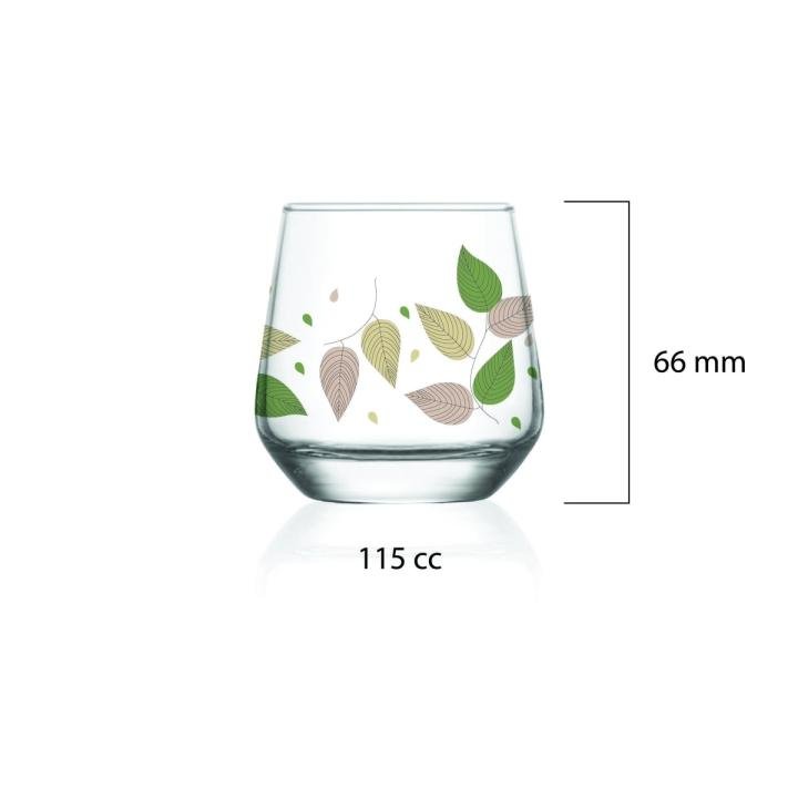 Black Leaf 6'lı Kahve Yanı Su Bardağı