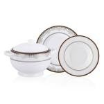 Maison Maroon 12 Kişilik 70 Parça Royal Bone China Yemek Takımı