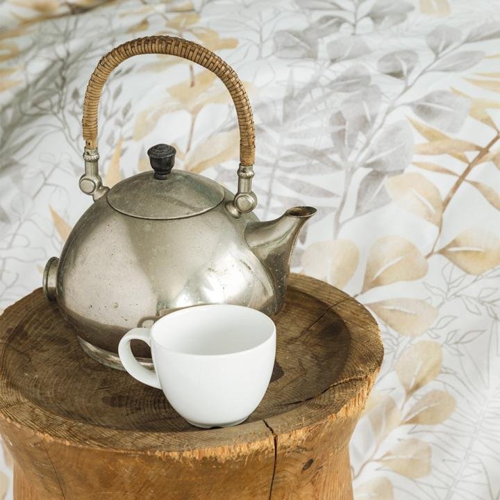 Occale Beige Çift Kişilik %100 Pamuk Saten Nevresim Takımı