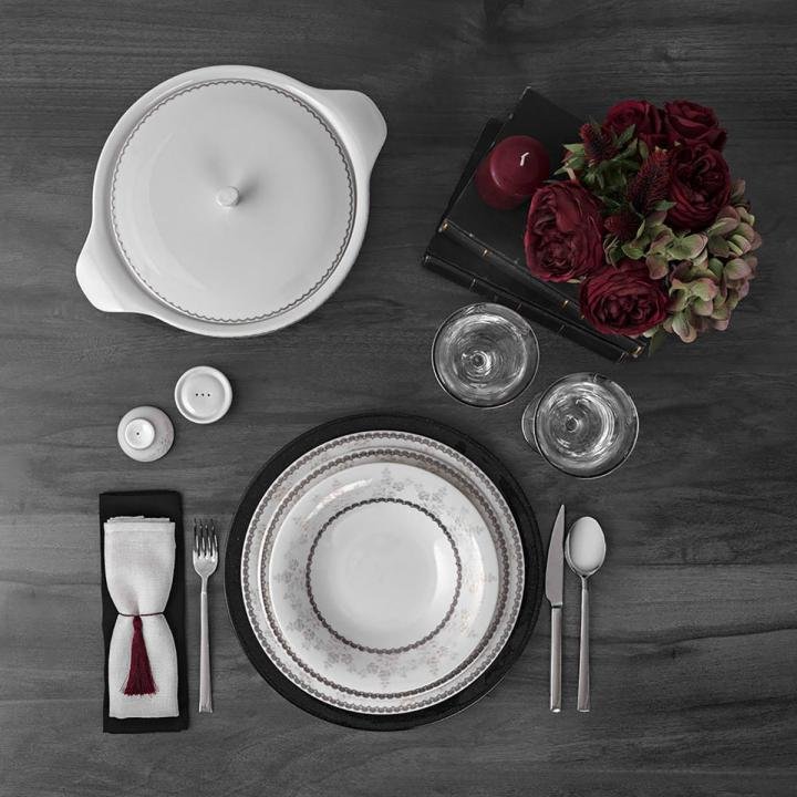 Clementine 12 Kişilik 70 Parça Royal Bone China Yemek Takımı